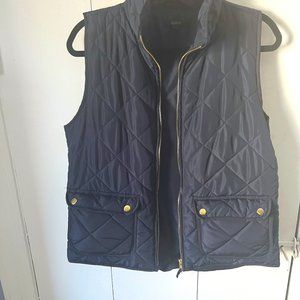 Quinn Navy Blue Quilted Vest, size L